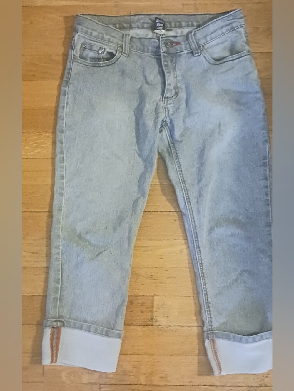 Vintage Beauty Fiend Cuffed Capri Jeans Y2K Mall Goth Punk S - Picture 3 of 6